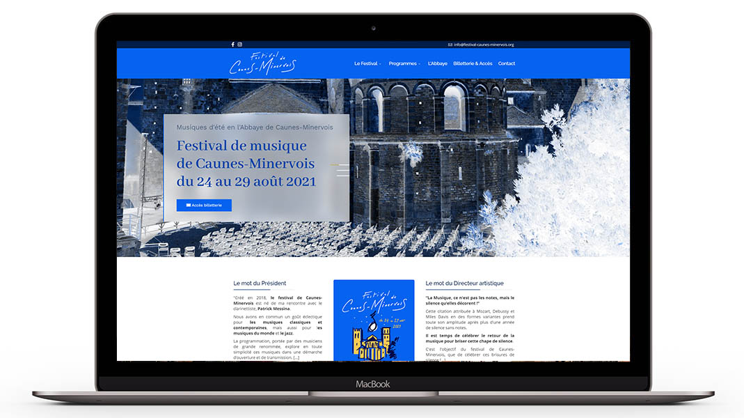 Création du site internet du Festival de Caunes Minervois